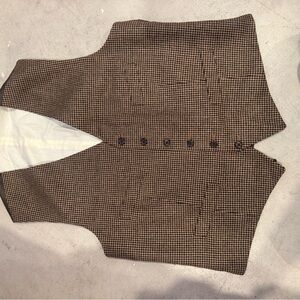 Ralph Lauren Brown Checkered Vest